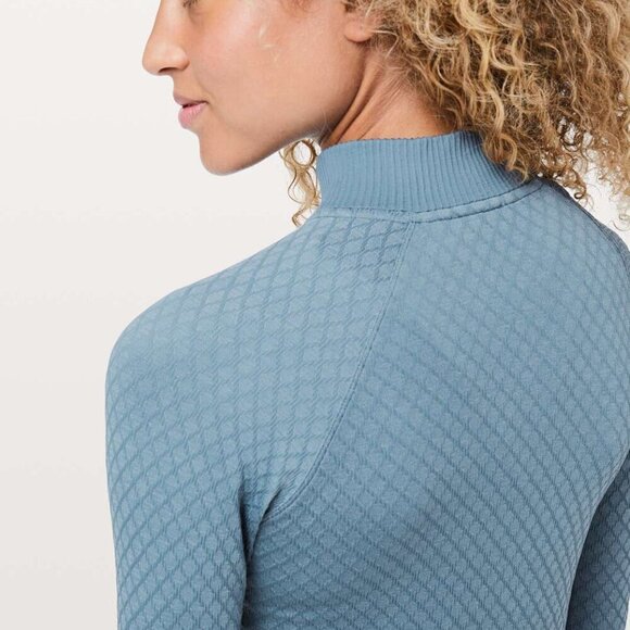 Lululemon Rest Less 1/2 Zip- Thick Long Sleeve Running Top-Size 10 - Picture 5 of 12